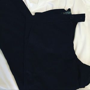Black textured pixie cut trousers